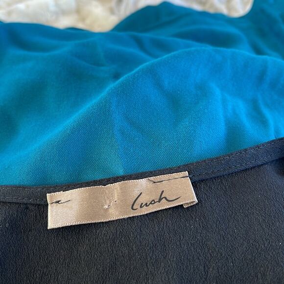 Lush Color Block Mini Dress Size L - Picture 7 of 9